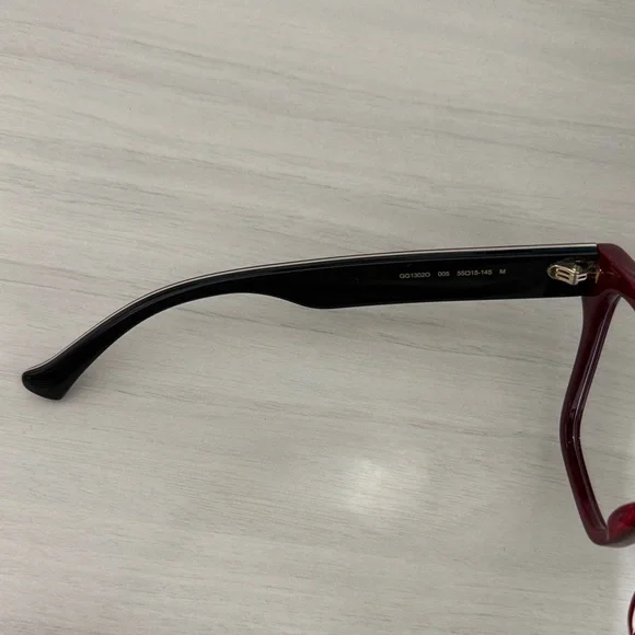 Gucci Women's Deep Burgundy Cat-Eye Glasses GG1302O - Picture 2 of 4
